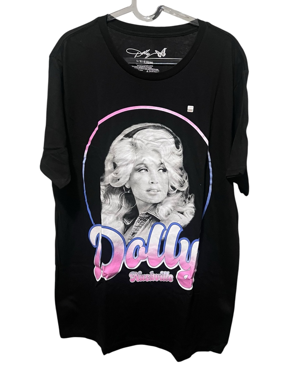 Dolly Parton Black Tee - Size Large NWT